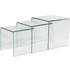 Image de Tables basses gigognes MINKA - Verre courbé