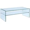 Image de Table basse double plateau en verre trempé - Transparent - STILEOS