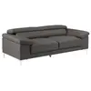 Image de Canapé 3 places en cuir gris anthracite SOLANGE
