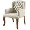 Image de Fauteuil bergère en tissu PARUNA - Beige