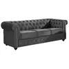 Image de Canapé 3 places CHESTERFIELD - Velours anthracite