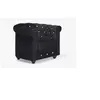 Image de Fauteuil CHESTERFIELD - velours noir et boutons effet cristal