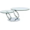 Image de Table basse avec plateaux pivotants - Verre trempé et métal - JOLINE de Maison Céphy