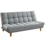 Image de Canapé 3 places convertible clic clac en tissu gris ESTEBAN