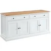 Image de Buffet HONFLEUR - 4 portes & 2 tiroirs - Pin blanc