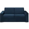 Image de Canapé 2 places convertible express en velours bleu nuit - Couchage lattes larges 120 cm - Matelas 14 cm CALITO