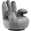Image de Fauteuil main pivotant CATCHY en velours - Anthracite