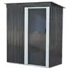 Image de Abri de jardin métal en acier galvanisé gris 1,39 m² - BIRON