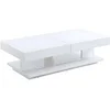 Image de Table basse ARAMIS avec rangements - MDF laqué blanc