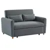 Image de Canapé 2 places convertible en tissu gris AYLA