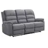 Image de Canapé 3 places relax électrique avec tablette en tissu gris NEVERS