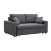 Image de Canapé 3 places convertible en tissu INIZOR - Anthracite