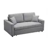 Image de Canapé 3 places convertible en tissu INIZOR - Gris clair