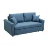 Image de Canapé 3 places convertible en tissu INIZOR - Bleu