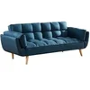 Image de Canapé 3 places convertible clic-clac en tissu bleu LOELINE