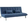 Image de Canapé 3 places convertible clic clac en tissu HORNET - Bleu