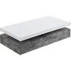 Image de Table basse avec 2 tiroirs en MDF - Béton et blanc - FELIX