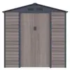 Image de Abri de jardin métal en acier galvanisé effet bois gris 4,15 m² - ADELMO