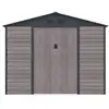 Image de Abri de jardin métal en acier galvanisé effet bois gris 5,40 m² - ADELMO