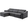 Image de Canapé d'angle relax électrique en tissu anthracite PEDRERA - Angle gauche