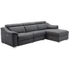 Image de Canapé d'angle relax électrique en tissu anthracite PEDRERA - Angle droit