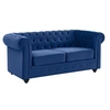 Image de Canapé 2 places CHESTERFIELD - Velours bleu roi