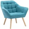 Image de Fauteuil en tissu bleu CASERTA