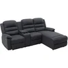 Image de Canapé d'angle droit relax en tissu anthracite MACEDONIA