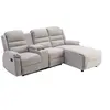 Image de Canapé d'angle droit relax en tissu beige MACEDONIA