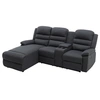 Image de Canapé d'angle gauche relax en tissu anthracite MACEDONIA