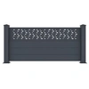 Image de Clôture à poser H89 x L188.6 cm en aluminium anthracite à motifs - BAZIO