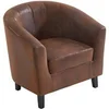 Image de Fauteuil cabriolet en microfibre vieillie marron CRISTOBAL II