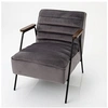 Image de Fauteuil Hutch velours gris - - Gris - Velours