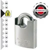 Image de Cadenas 550EURD Marin à clé - Acier inoxydable 50 mm - Anse protégée 9 mm - Gris