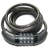 Image de antivol à combinaison avec câble auto-enroulant noir 1200 x 8 mm
