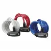 Image de Antivol velo spiral a cle masterlock diam 8mm l 1,80m livre avec 2 cles par antivol Rouge-bleu-transparent