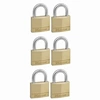 Image de 140EURSIX Lot de 6 Cadenas à Clé en Laiton, Doré, 6 x 4 x 1,3 cm