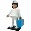 Image de Figurine vintage L'infirmière Plastoy Playmobil Blanc TU 000218
