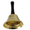 Image de Cloche du père Noël noir et doré or de 20cm (x1) REF/10012