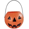 Image de Contenant panier à bonbons en seau citrouille orange pour halloween (x1) REF/14212