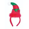 Image de serre-tête bonnet de lutin plumes pompon adulte - 18141