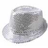 Image de Chapeau adulte Borsalino argent avec sequins (x1) REF/20191