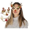 Image de 1 Paire de lunettes de Noël avec design Renne et décorations festives REF/20211 Modèle Aléatoire
