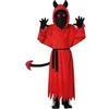 Image de Costume Halloween enfant Diable rouge en taille 5 à 6 ans (x1) REF/22065 (Fille ou Garçon) - ptit clown