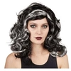 Image de Perruque adulte Halloween de sorcière avec cheveux gris et noirs (x1) REF/22174 - ptit clown