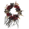 Image de couronne crânes et roses rouges 40 cm - ptitclown 22198