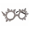 Image de 1 Paire de lunettes de Noël avec décoration argenté en flocons REF/22370