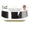 Image de paire de lunettes plastique futuriste noir adulte - 22694
