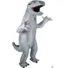 Image de Déguisement Gonflable Dinosaure Gris Adulte