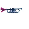 Image de jouet trompette effet métallisé 33cm bicolore - modèle aléatoire - 23211